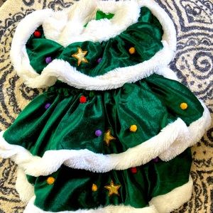 Xmas tree dog costume!!